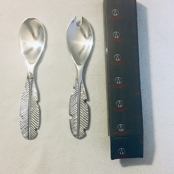 Lunares Silver Salad/ Serving Set NEW IN THE BOX - Picture 2 of 7